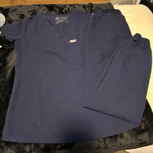 Figs Deep Blue Medical Scrub Set